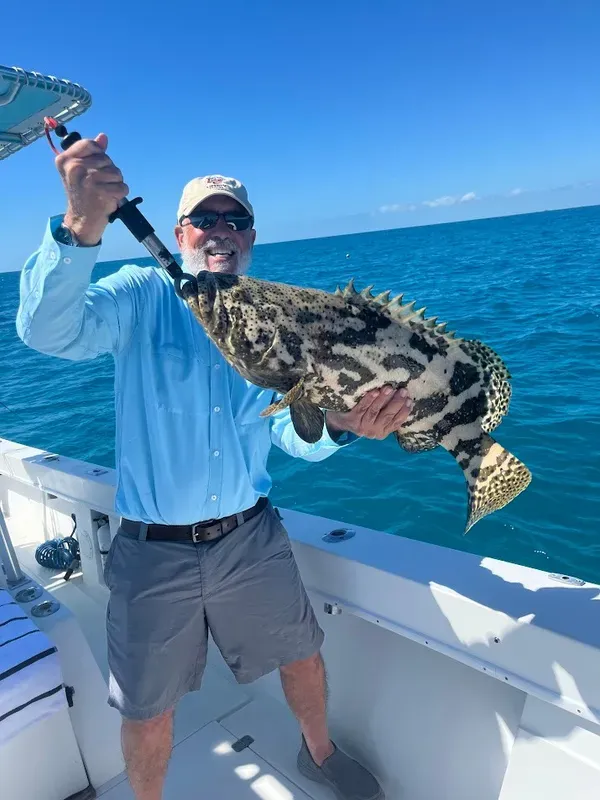 Not a big Goliath Grouper, but they are more fun on light tackle!